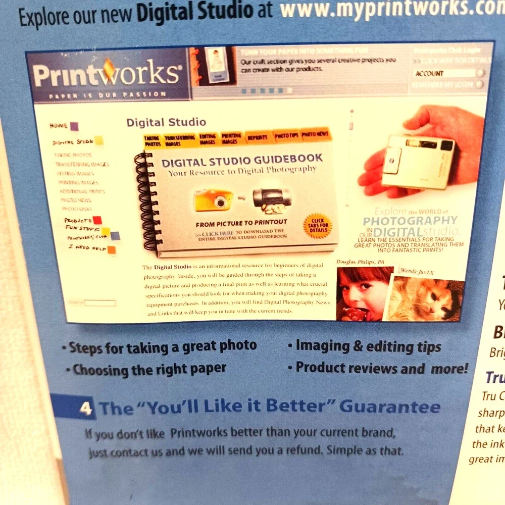 PRINT WORKS Glossy Photo Paper 8.5x11'' High‎ Quality 18 Sheets